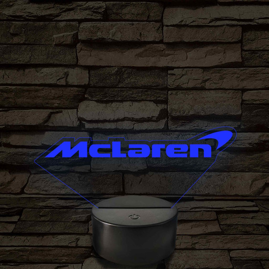 McLaren logó – 7 színű, színváltós LED lámpa