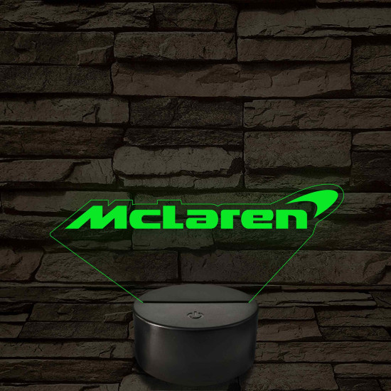 McLaren logó – 7 színű, színváltós LED lámpa