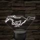 Mustang logó – 7 színű, színváltós LED lámpa