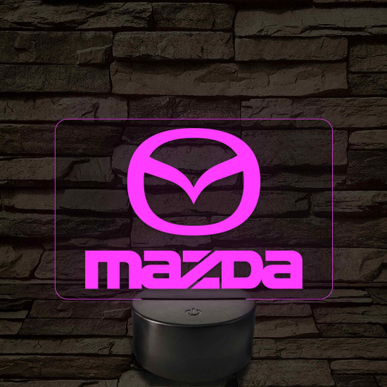Mazda logó – 7 színű, színváltós LED lámpa