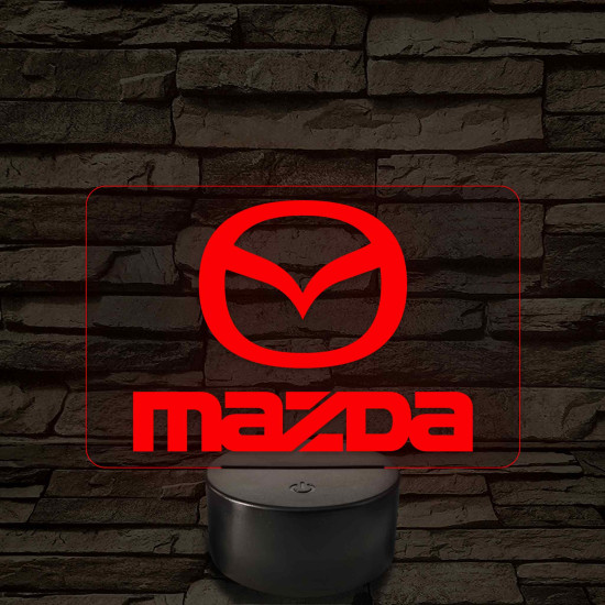 Mazda logó – 7 színű, színváltós LED lámpa