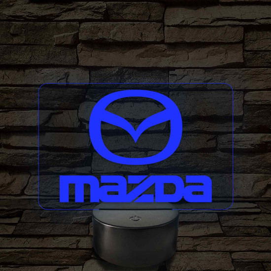 Mazda logó – 7 színű, színváltós LED lámpa
