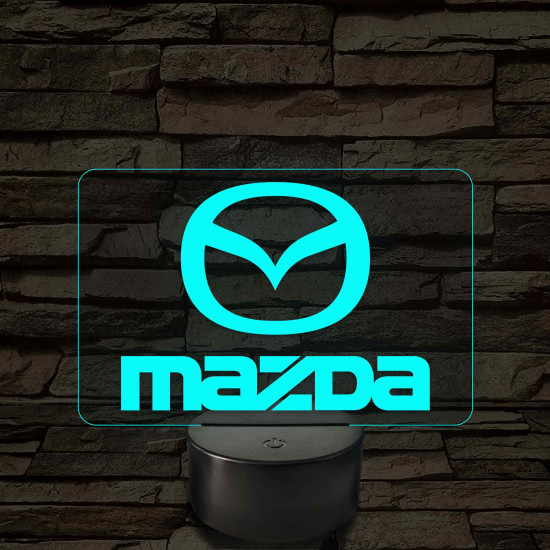 Mazda logó – 7 színű, színváltós LED lámpa