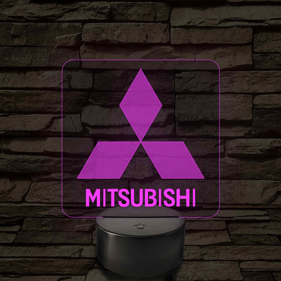 Mitsubishi  logó – 7 színű, színváltós LED lámpa