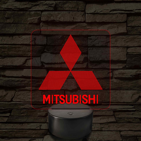 Mitsubishi  logó – 7 színű, színváltós LED lámpa