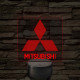 Mitsubishi  logó – 7 színű, színváltós LED lámpa