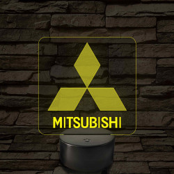 Mitsubishi  logó – 7 színű, színváltós LED lámpa