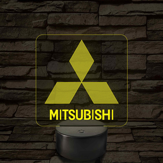 Mitsubishi  logó – 7 színű, színváltós LED lámpa
