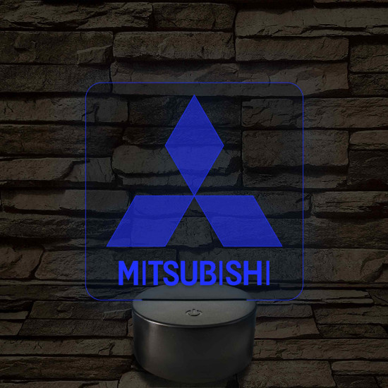 Mitsubishi  logó – 7 színű, színváltós LED lámpa