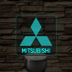 Mitsubishi  logó – 7 színű, színváltós LED lámpa
