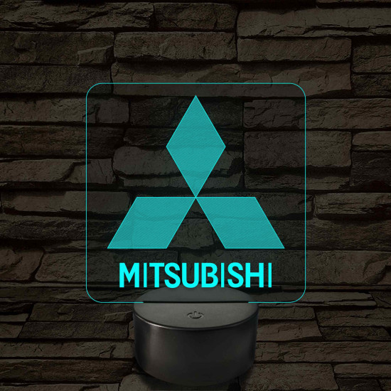 Mitsubishi  logó – 7 színű, színváltós LED lámpa