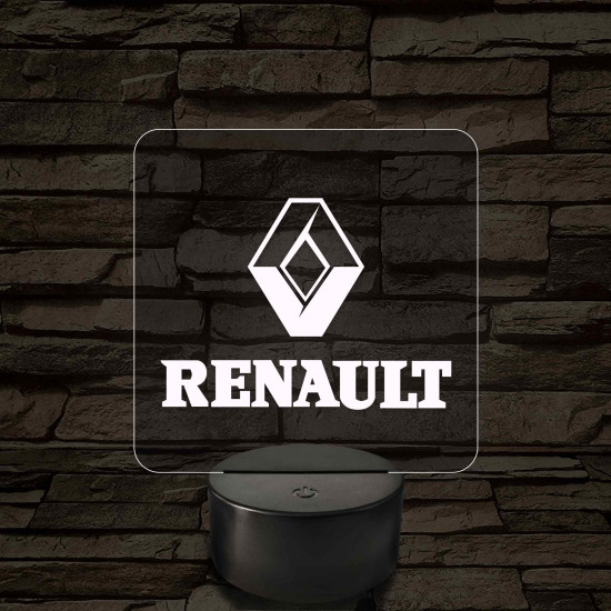 Renault logó – 7 színű, színváltós LED lámpa