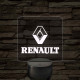 Renault logó – 7 színű, színváltós LED lámpa