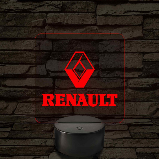 Renault logó – 7 színű, színváltós LED lámpa