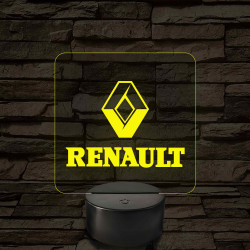 Renault logó – 7 színű, színváltós LED lámpa