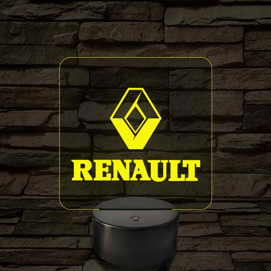Renault logó – 7 színű, színváltós LED lámpa
