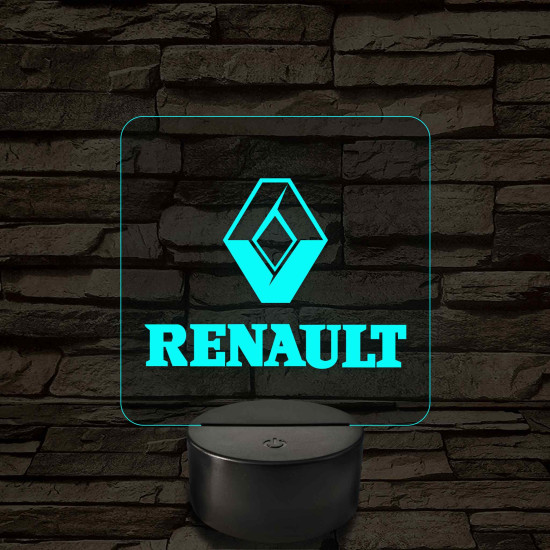 Renault logó – 7 színű, színváltós LED lámpa
