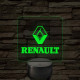 Renault logó – 7 színű, színváltós LED lámpa