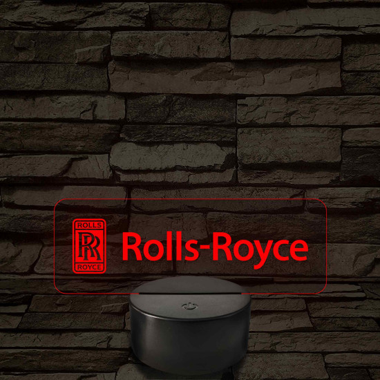 Rolls-Royce logó – 7 színű, színváltós LED lámpa
