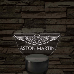 Aston Martin logó – 7 színű, színváltós LED lámpa