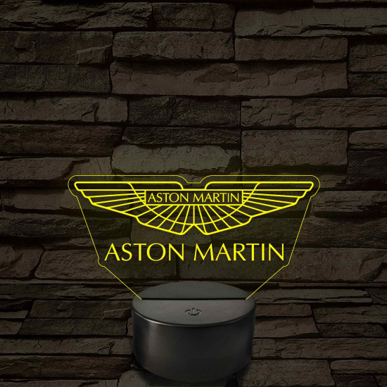 Aston Martin logó – 7 színű, színváltós LED lámpa
