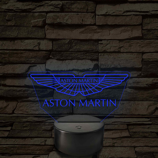 Aston Martin logó – 7 színű, színváltós LED lámpa
