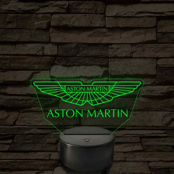 Aston Martin logó – 7 színű, színváltós LED lámpa