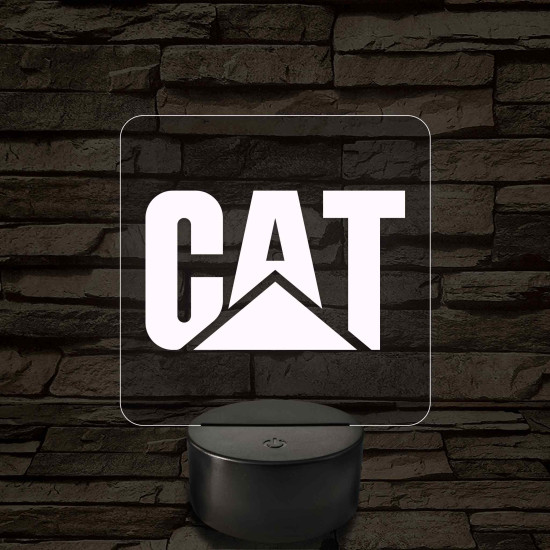Caterpillar logó – 7 színű, színváltós LED lámpa