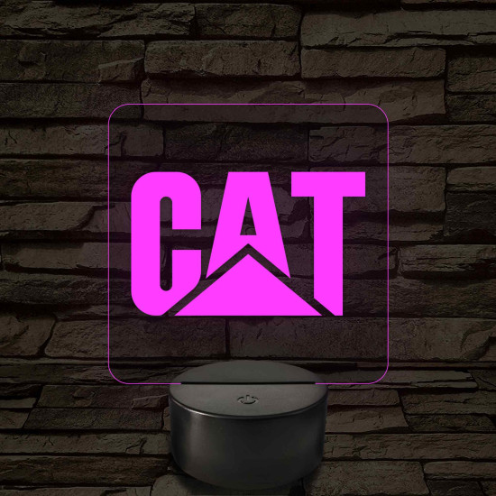 Caterpillar logó – 7 színű, színváltós LED lámpa