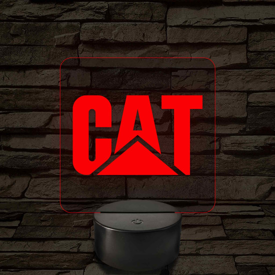 Caterpillar logó – 7 színű, színváltós LED lámpa
