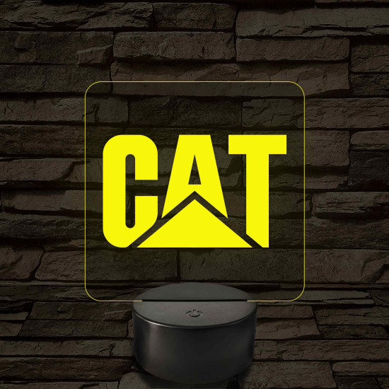Caterpillar logó – 7 színű, színváltós LED lámpa
