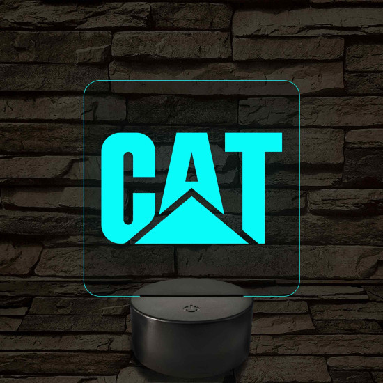 Caterpillar logó – 7 színű, színváltós LED lámpa