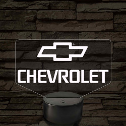 Chevrolet logó – 7 színű, színváltós LED lámpa