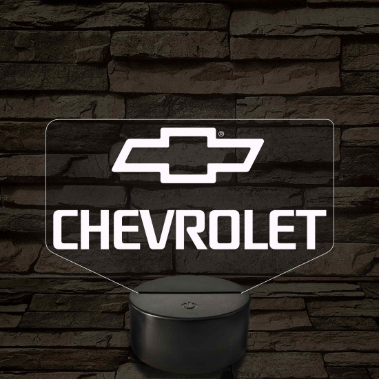 Chevrolet logó – 7 színű, színváltós LED lámpa