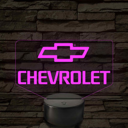 Chevrolet logó – 7 színű, színváltós LED lámpa