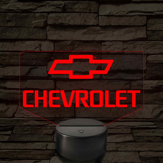 Chevrolet logó – 7 színű, színváltós LED lámpa
