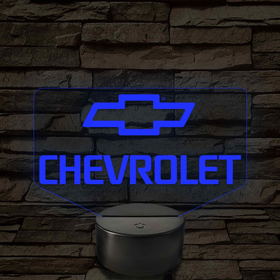 Chevrolet logó – 7 színű, színváltós LED lámpa