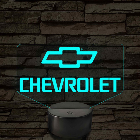 Chevrolet logó – 7 színű, színváltós LED lámpa