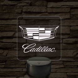 Cadillac logó – 7 színű, színváltós LED lámpa