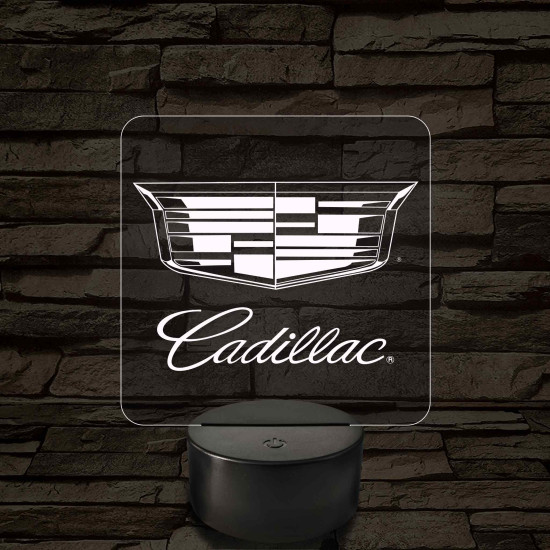 Cadillac logó – 7 színű, színváltós LED lámpa