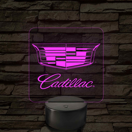 Cadillac logó – 7 színű, színváltós LED lámpa