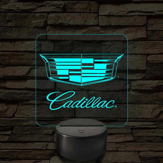 Cadillac logó – 7 színű, színváltós LED lámpa