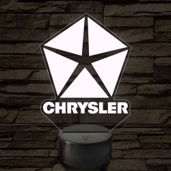 Chrysler logó – 7 színű, színváltós LED lámpa