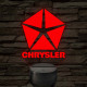 Chrysler logó – 7 színű, színváltós LED lámpa