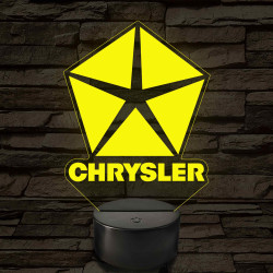 Chrysler logó – 7 színű, színváltós LED lámpa