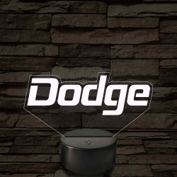 Dodge felirat – 7 színű, színváltós LED lámpa