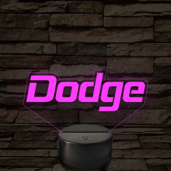 Dodge felirat – 7 színű, színváltós LED lámpa