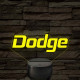 Dodge felirat – 7 színű, színváltós LED lámpa