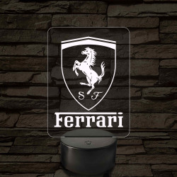 Ferrari logó – 7 színű, színváltós LED lámpa