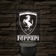 Ferrari logó – 7 színű, színváltós LED lámpa